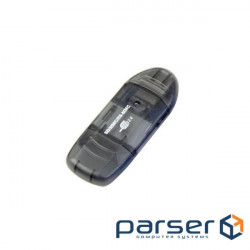 Кардридер STLab внешний USB2.0 для SD/ MMC/ RS-MMC карт пластик черный Кард-ридер внеш (U-371 black)
