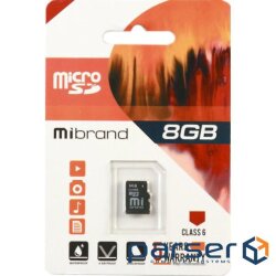 Mibrand 8 GB microSDHC Class 6 memory card without adapter (MICDC6/8GB)