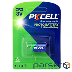 Батарейка литиевая PKCELL 3V CR2 850mAh Lithium Manganese Battery цена за блист, Q8 (CR2-1B)