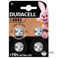 Специализированная литиевая батарейка типа «таблетка» Duracell 2032, 3В, 4 (5007662/5010951/5014799)