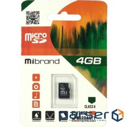 Memory card Mibrand 4GB microSDHC class 4 (MICDC4/4GB)
